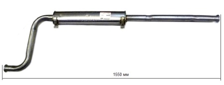 Глушитель доп. (резонатор) ВАЗ-2108 карб. алюм. (Universal) 16419S/10409