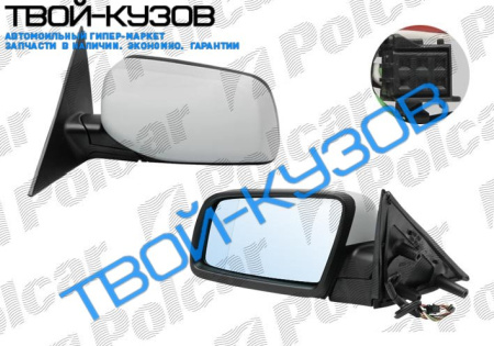 5 Е60 03- ЗЕРКАЛО ПРАВОЕ ЭЛЕКТРИКА+ОБОГРЕВ+АСФЕРА ПОД ПОКРАСКУ