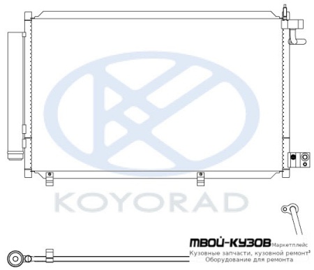 FIESTA КОНДЕНСАТОР КОНДИЦИОНЕРА (KOYO) для Ford FIESTA (2008-)
