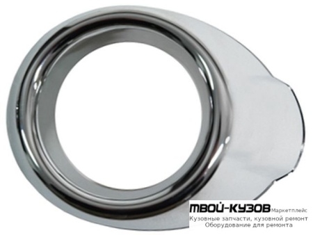 РЕШЕТКА БАМПЕРА ПЕРЕДНИЙ ЛЕВАЯ СТОРОНА С ОТВЕРСТИЯМИ ПОД ПРОТИВОТУМАННЫЕ ФАРЫ ХРОМ (КИТАЙ) для Ford FOCUS (2011-2014)