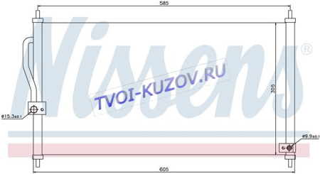 РАДИАТОР КОНДИЦИОНЕРА  - для HONDA CRV