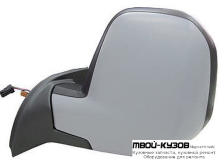 ЗЕРКАЛО ЛЕВАЯ СТОРОНА ЭЛЕКТР С ПОДОГРЕВОМ (CONVEX) ГРУНТ (ТАЙВАНЬ) для Peugeot PARTNER (2008-2015), Citroen BERLINGO (2008-)