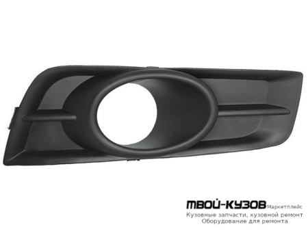 РЕШЕТКА БАМПЕРА ПЕРЕДНИЙ ПРАВАЯ СТОРОНА С ОТВЕРСТИЯМИ ПОД ПРОТИВОТУМАННЫЕ ФАРЫ ЧЁРНЫЙ (КИТАЙ) для Chevrolet CRUZE (2009-)
