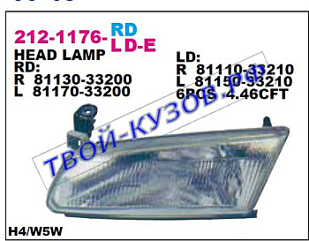 camry фара правая (только механический корректор) 212-1176R-LD-E