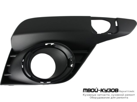 РЕШЕТКА БАМПЕРА ПЕРЕДНИЙ ПРАВАЯ СТОРОНА С ОТВЕРСТИЯМИ ПОД ПРОТИВОТУМАННЫЕ ФАРЫ (ТАЙВАНЬ) для Renault LOGAN / SANDERO (2014-)