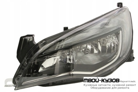 ФАРА ЛЕВАЯ СТОРОНА С КОРРЕКТОР ВНУТРИ ЧЁРНЫЙ (DEPO) для Opel ASTRA J (2009-)