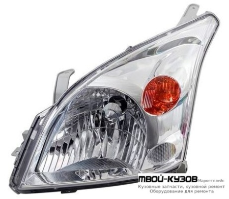ФАРА ЛЕВАЯ СТОРОНА ПОД КОРРЕКТОР (DEPO) для Toyota LANDCRUISER PRADO 120 (09.2002-)