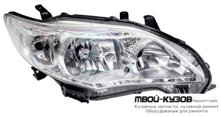 ФАРА ПРАВАЯ СТОРОНА +/- ПОД КОРРЕКТОР (DEPO) для Toyota COROLLA E150 (2006-) СЕДАН