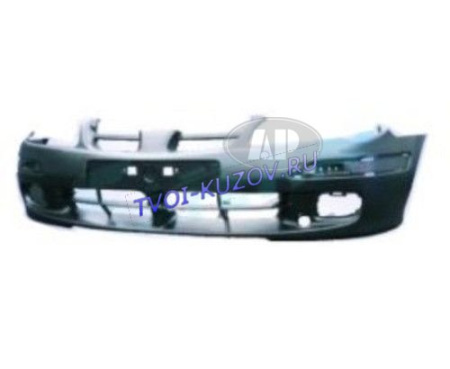 БАМПЕР ПЕРЕДНИЙ грунт.с отв.под п/т.и молд.-02  - для NISSAN ALMERA
