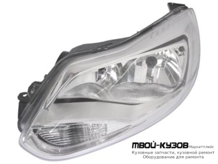 ФАРА ЛЕВАЯ СТОРОНА С КОРРЕКТОР ВНУТРИ (DEPO) ХРОМ для Ford FOCUS (2011-2014)