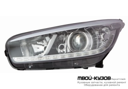 ФАРА ЛЕВАЯ СТОРОНА С КОРРЕКТОР ВНУТРИ ЧЁРНЫЙ , ДИОД (DEPO) для KIA CEED (2012-2018)