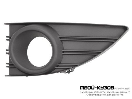 РЕШЕТКА БАМПЕРА ПЕРЕДНИЙ ЛЕВАЯ СТОРОНА С ОТВЕРСТИЯМИ ПОД ПРОТИВОТУМАННЫЕ ФАРЫ С ЧЁРНЫЙ (ТАЙВАНЬ) для Renault FLUENCE (2010-)