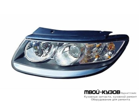 ФАРА ПРАВАЯ СТОРОНА +/- КОРРЕКТОР (DEPO) ВНУТРИ ЧЁРНЫЙ для Hyundai SANTA FE (2006-2011)