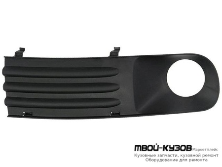РЕШЕТКА БАМПЕРА ПЕРЕДНИЙ ЛЕВАЯ СТОРОНА С ОТВЕРСТИЯМИ ПОД ПРОТИВОТУМАННЫЕ ФАРЫ для Volkswagen TRANSPORTER T5 (2003-2009)