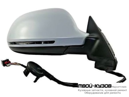 ЗЕРКАЛО ПРАВАЯ СТОРОНА ЭЛЕКТР С ПОДОГРЕВОМ АВТОСКЛАДЫВ УКАЗАТЕЛЬ ПОВОРОТА ПАМЯТЬЮ (CONVEX) ГРУНТ (ТАЙВАНЬ) для Audi Q3 (2011-)