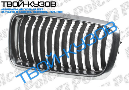 E38 99- РЕШЕТКА  ХРОМ/ХРОМ/ЧЕРНАЯ ЛЕВАЯ