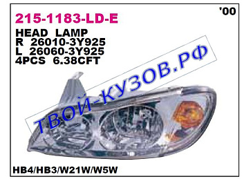 maxima qx фара правая 215-1183R-LD-E