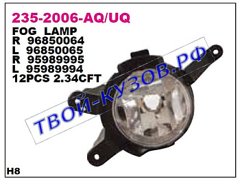cruze фара противотуманная правая (depo) 235-2006R-UQ