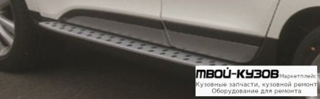 ПОРОГ-ПОДНОЖКА ЛЕВАЯ + ПРАВАЯ (КОМПЛЕКТ) BMW STYLE для Hyundai IX35 (2010-)