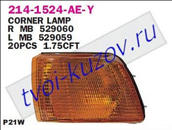 galant указ.поворота угловой лев желт 214-1524L-AE-Y