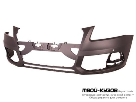 БАМПЕР ПЕРЕДНИЙ БЕЗ ОТВ П/ОМЫВАТЕЛЬ ФАР , С ОТВ ПОД ДАТЧИКИ , ГРУНТ (ТАЙВАНЬ) для Audi Q5 (2008-2017)