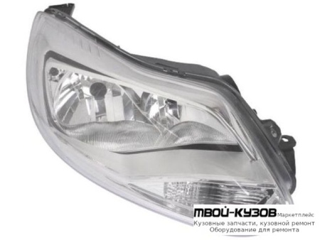 ФАРА ПРАВАЯ СТОРОНА С КОРРЕКТОР ВНУТРИ (DEPO) ХРОМ для Ford FOCUS (2011-2014)