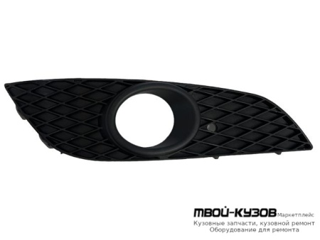 РЕШЕТКА БАМПЕРА ПЕРЕДНИЙ ПРАВАЯ СТОРОНА С ОТВЕРСТИЯМИ ПОД ПРОТИВОТУМАННЫЕ ФАРЫ (КИТАЙ) для Opel ASTRA H (06.2004-)