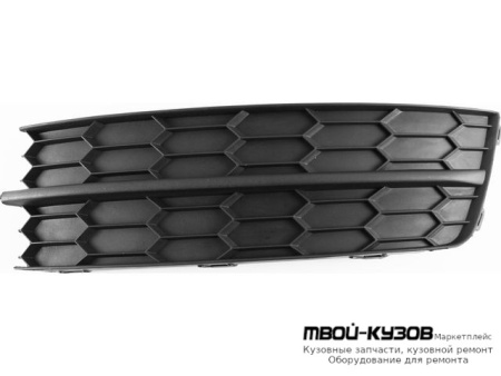 РЕШЕТКА БАМПЕРА ПЕРЕДНИЙ ЛЕВАЯ СТОРОНА БЕЗ ОТВЕРСТИЙ ПОД ПРОТИВОТУМАННЫЕ ФАРЫ (КИТАЙ) для Skoda RAPID (2014-)