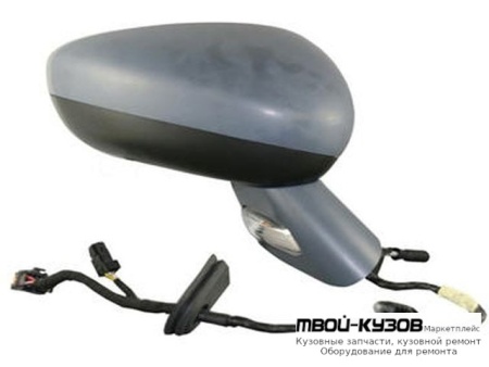 ЗЕРКАЛО ПРАВАЯ СТОРОНА ЭЛЕКТР С ТЕМПЕР ДАТЧИК (CONVEX) ГРУНТ (ТАЙВАНЬ) для Citroen C3 (2009-) / DS3 (2010-)