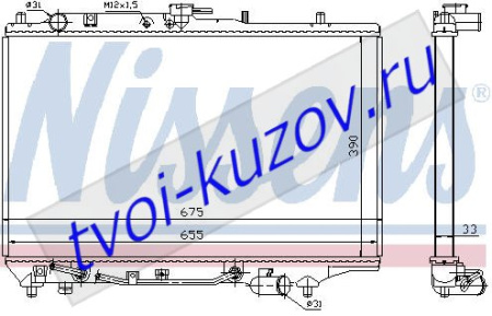323 РАДИАТОР ОХЛАЖДЕН AT 1.6 1.8