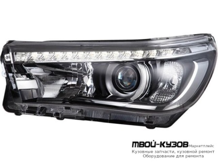 ФАРА ЛЕВАЯ СТОРОНА ЛИНЗОВАННАЯ , ДИОД , ВНУТРИ ЧЁРНЫЙ (КИТАЙ) для Toyota HILUX (2015-)