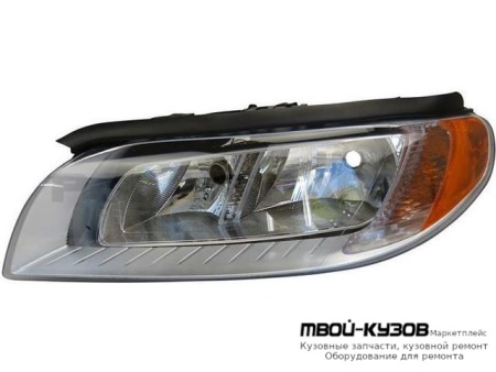 ФАРА ЛЕВАЯ СТОРОНА С КОРРЕКТОР ВНУТРИ (DEPO) ХРОМ для Volvo S80 (2007-2012)