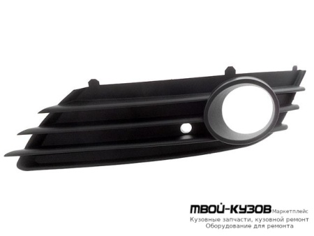 РЕШЕТКА БАМПЕРА ПЕРЕДНИЙ ЛЕВАЯ СТОРОНА С ОТВЕРСТИЯМИ ПОД ПРОТИВОТУМАННЫЕ ФАРЫ (5 ДВ) (ТАЙВАНЬ) для Opel ASTRA H (06.2004-)