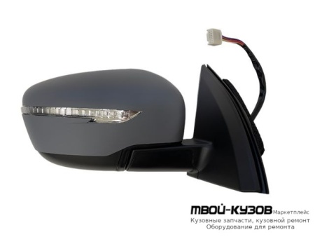 ЗЕРКАЛО ПРАВАЯ СТОРОНА ЭЛЕКТР С ПОДОГРЕВОМ , УКАЗАТЕЛЬ ПОВОРОТА , АВТОСКЛАДЫВ (CONVEX) (ТАЙВАНЬ) для Nissan QASHQAI (2014-)