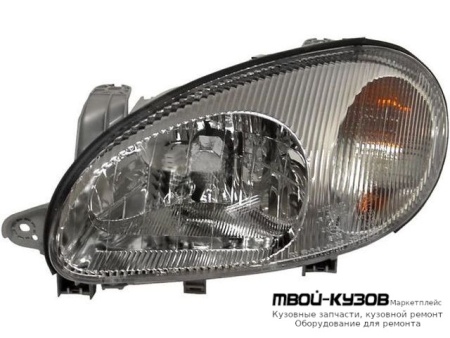 ФАРА ЛЕВАЯ СТОРОНА ПОД КОРРЕКТОР СЕРЫЙ. (КИТАЙ) для Daewoo LANOS (1998-) CHEVROLET LANOS (2002-)