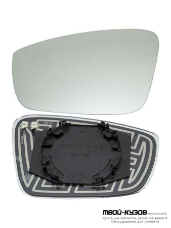 СТЕКЛО ЗЕРКАЛА ЛЕВАЯ СТОРОНА С ПОДОГРЕВОМ (CONVEX) (ТАЙВАНЬ) для Skoda RAPID (2014-)