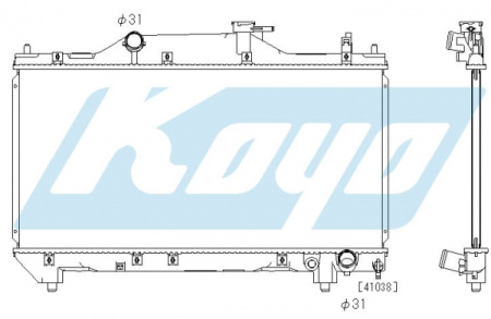 AVENSIS РАДИАТОР ОХЛАЖДЕН MT 1.6 1.8 2 (KOYO)