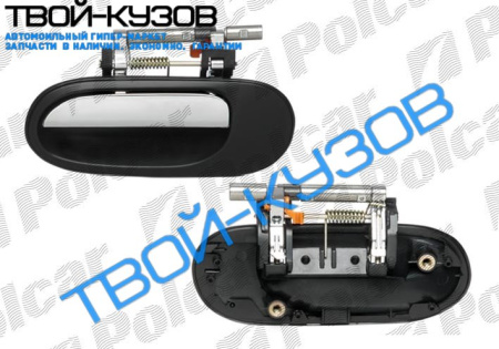 ALMERA 00-06 РУЧКА ЗАДНЯЯ  ЛЕВАЯ ЧЕРНАЯ С ХРОМОМ