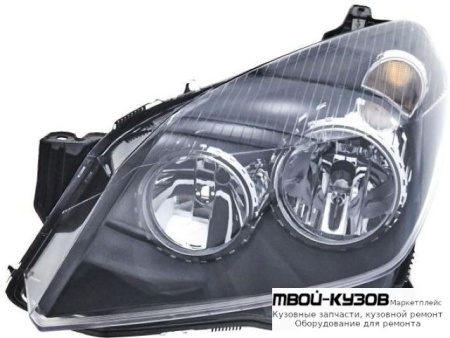ФАРА ЛЕВАЯ СТОРОНА С КОРРЕКТОР ВНУТРИ (DEPO) ЧЁРНЫЙ для Opel ASTRA H (06.2004-)