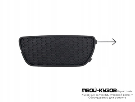 РЕШЕТКА БАМПЕРА ПЕРЕДНИЙ ПРАВАЯ СТОРОНА БЕЗ ОТВЕРСТИЙ ПОД ПРОТИВОТУМАННЫЕ ФАРЫ (АРГЕНТИНА) для Fiat ALBEA / PALIO (2005-)