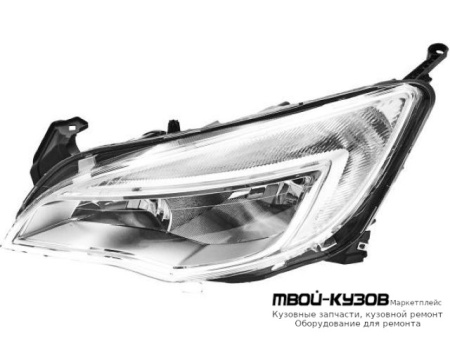ФАРА ЛЕВАЯ СТОРОНА С КОРРЕКТОР ВНУТРИ (DEPO) ХРОМ для Opel ASTRA J (2009-)
