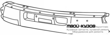 БАМПЕР ПЕРЕДНИЙ ЦЕНТРАЛ С ОТВ П/ЛЕБЕДКУ ПОД МОЛДИНГ ЧЁРНЫЙ (ТАЙВАНЬ) для Toyota LANDCRUISER 80 (01.1990 - 01.1998)