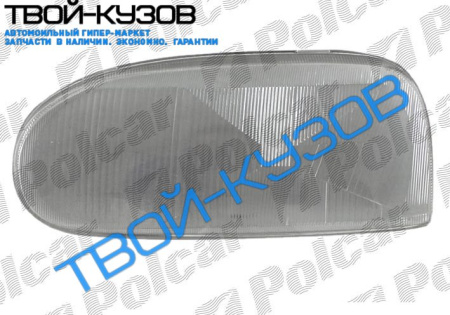 GOLF3 91- СТЕКЛО ФАРЫ L 2-ЛАМП.