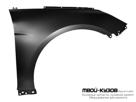 КРЫЛО ПЕРЕДНИЙ ПРАВАЯ СТОРОНА БЕЗ ОТВ ПОД ПОВТОРИТЕЛЬ (ТАЙВАНЬ) для Hyundai SONATA (2010-)