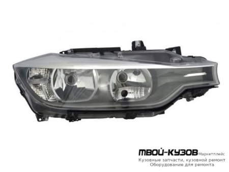 ФАРА ПРАВАЯ СТОРОНА С КОРРЕКТОР ВНУТРИ (DEPO) ЧЁРНЫЙ для BMW F30 3 series (2012-)