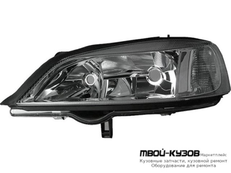 ФАРА ПРАВАЯ СТОРОНА ПОД КОРРЕКТОР ВНУТРИ (DEPO) ЧЁРНЫЙ для Opel ASTRA (03.1998 - 2003)
