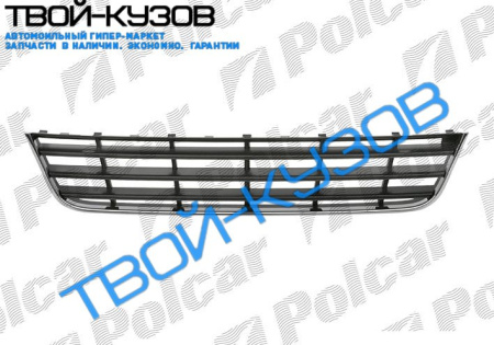 PASSAT B6 05- РЕШЕТКА В ПЕРЕДНИЙ БАМПЕР ЦЕНТРАЛЬНАЯ ХРОМ