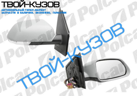 POLO HB 0405- ЗЕРКАЛО R ЭЛ+ОБОГРЕВ, С ПОВОРОТНИКОМ,ПОД ПОКРАСКУ