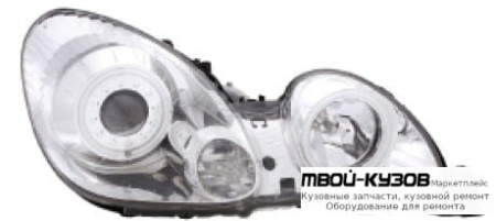 ФАРА ЛЕВАЯ + ПРАВАЯ (КОМПЛЕКТ) ТЮНИНГ ЛИНЗОВАННАЯ С СВЕТЯЩИЙСЯ ОБОДК (EAGLE EYES) ВНУТРИ ХРОМ для Lexus GS300 / 430 (1998-2005)