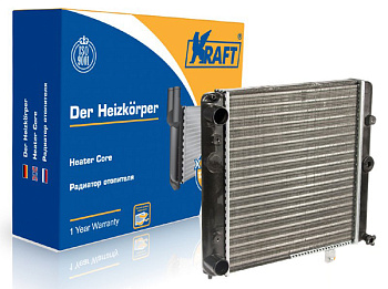 Радиатор охлаждения ВАЗ-1111 алюминиевый (KRAFT) КТ 104026
